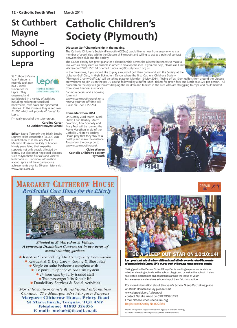 Mar 2014 edition of the Catholic South West