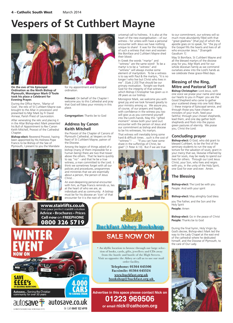 Mar 2014 edition of the Catholic South West