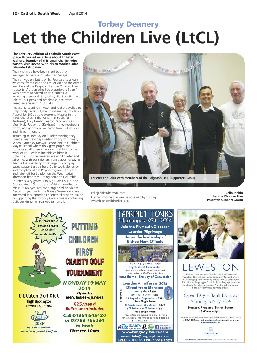 Apr 2014 edition of the Catholic South West