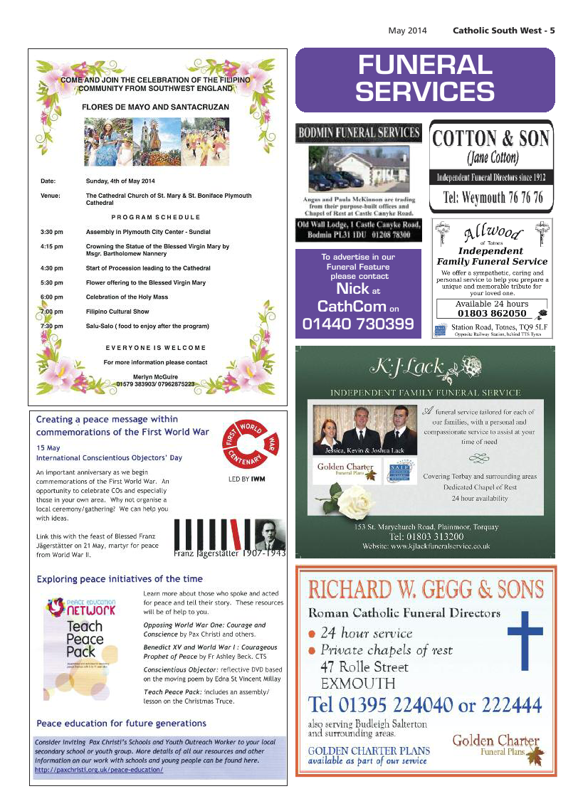 May 2014 edition of the Catholic South West