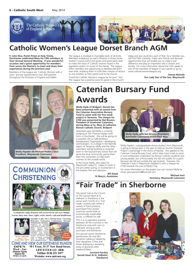 May 2014 edition of the Catholic South West