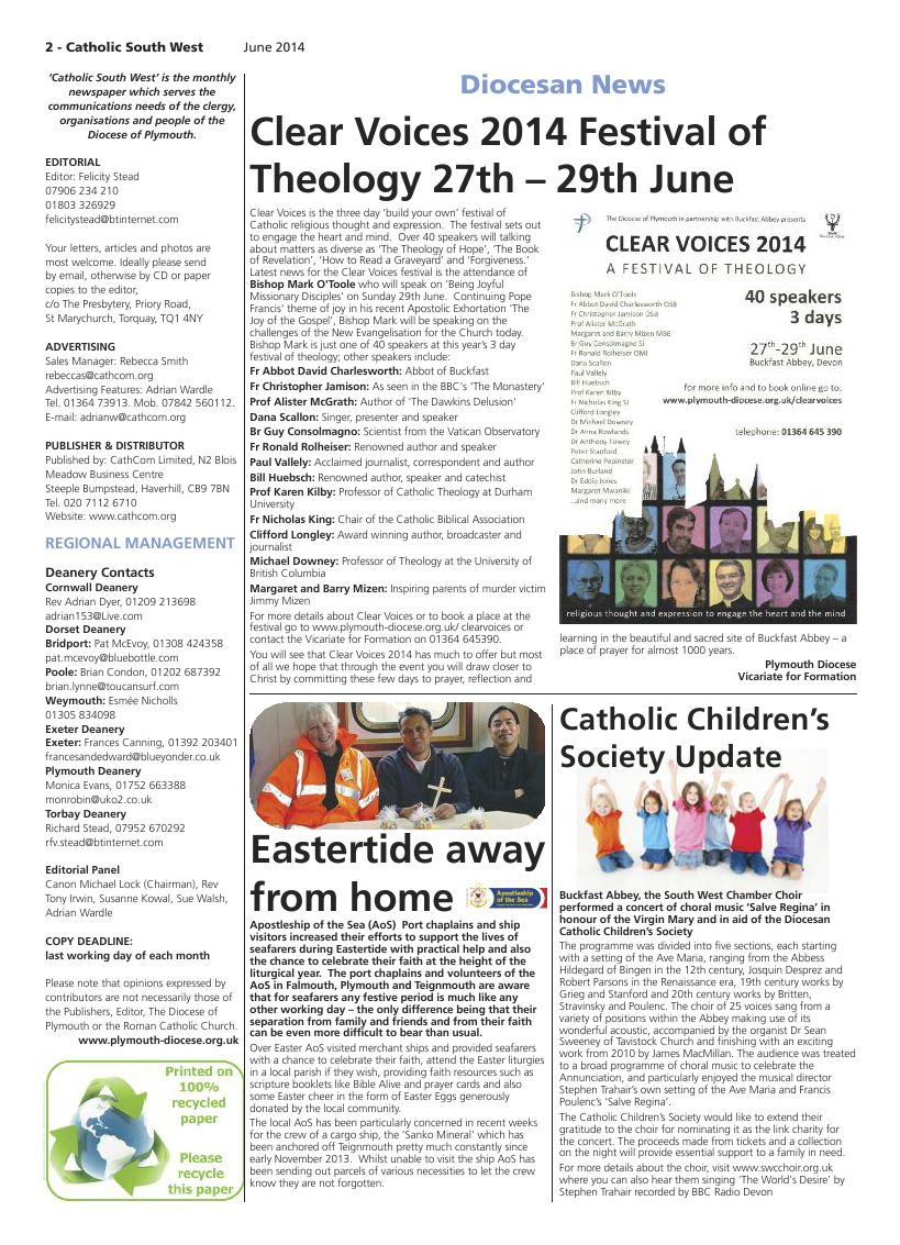 Jun 2014 edition of the Catholic South West