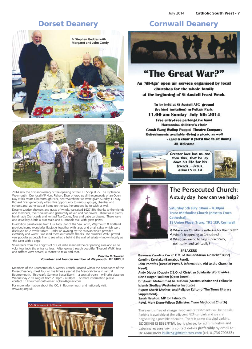 Jul 2014 edition of the Catholic South West