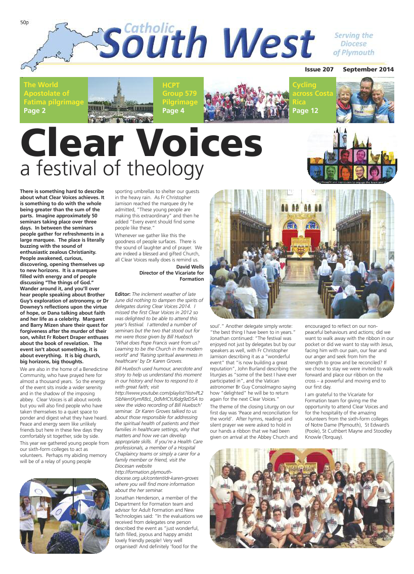 Sept 2014 edition of the Catholic South West