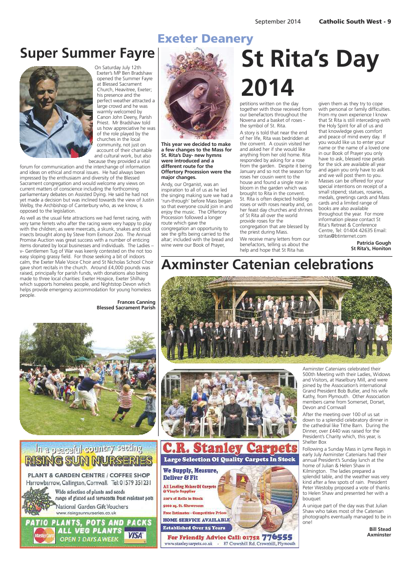 Sept 2014 edition of the Catholic South West