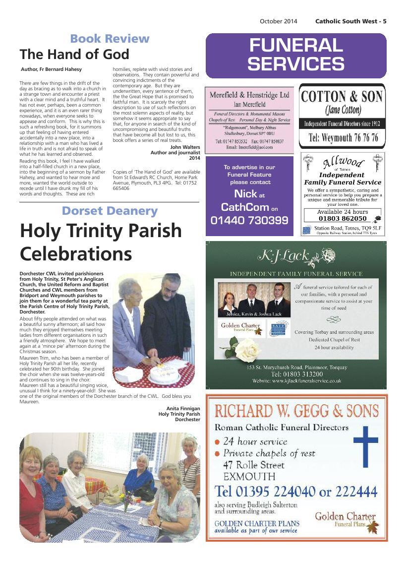 Oct 2014 edition of the Catholic South West