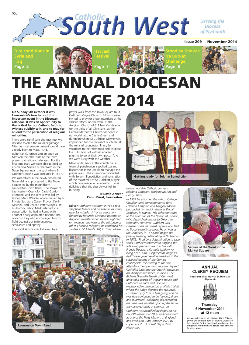 Nov 2014 edition of the Catholic South West