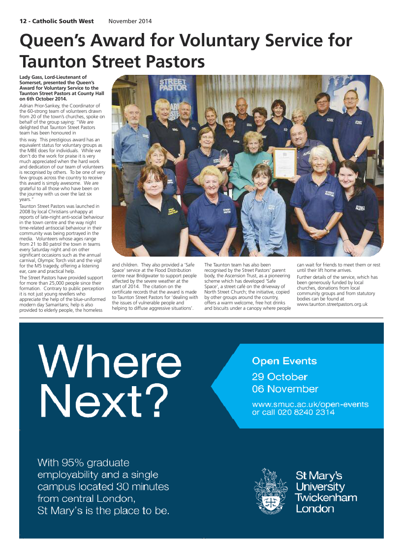 Nov 2014 edition of the Catholic South West