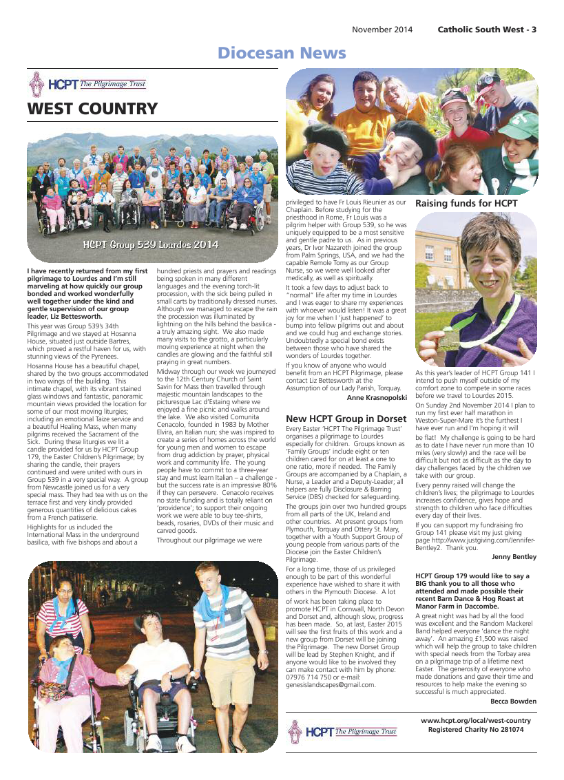 Nov 2014 edition of the Catholic South West