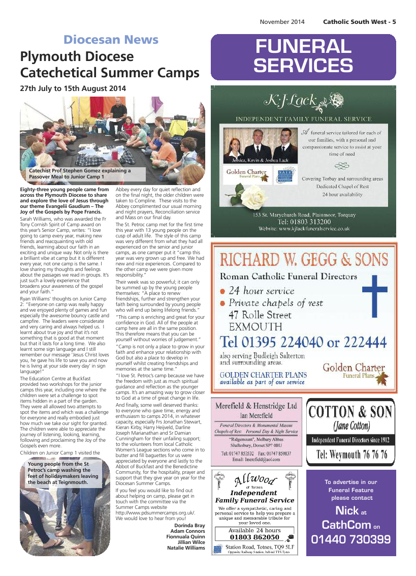 Nov 2014 edition of the Catholic South West