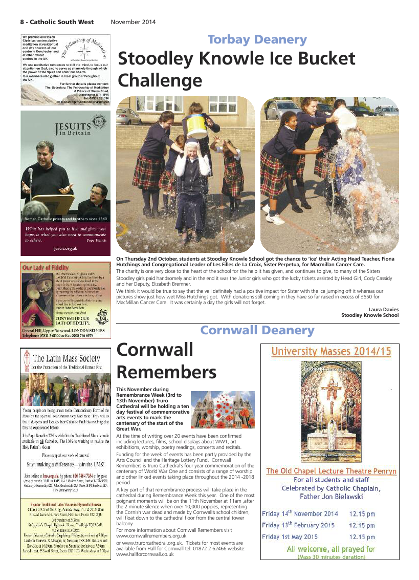 Nov 2014 edition of the Catholic South West