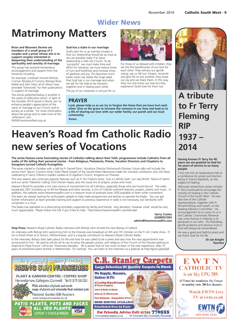 Nov 2014 edition of the Catholic South West