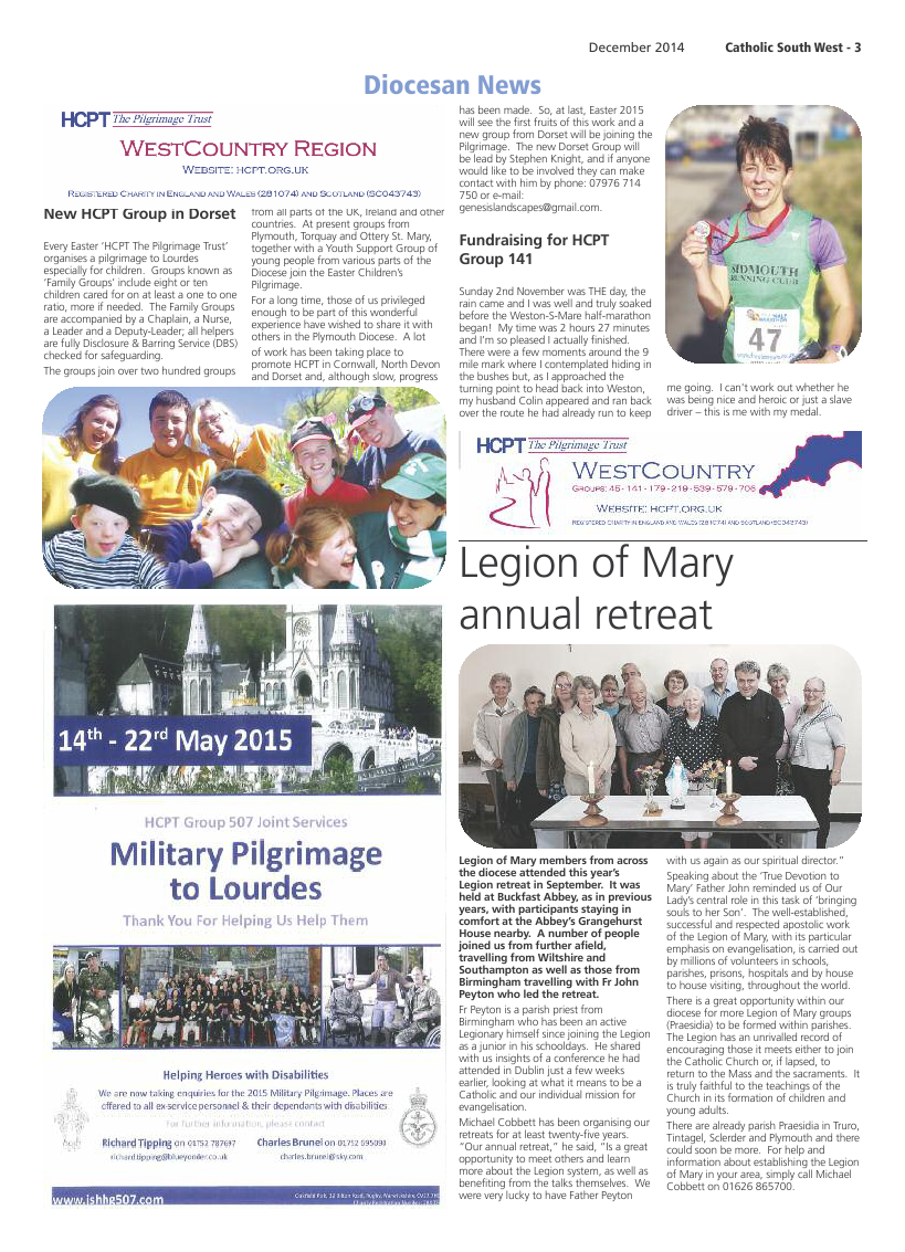 Dec 2014 edition of the Catholic South West