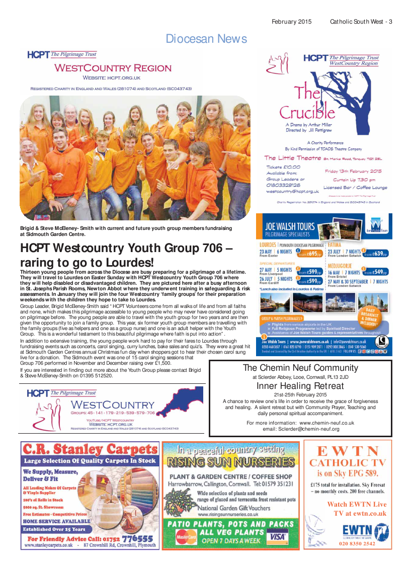 Feb 2015 edition of the Catholic South West Feb 2015 edition of the Catholic South West