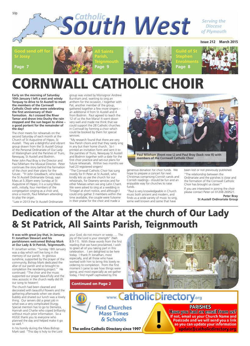 Mar 2015 edition of the Catholic South West