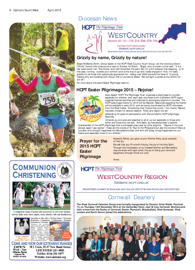 Apr 2015 edition of the Catholic South West Apr 2015 edition of the Catholic South West