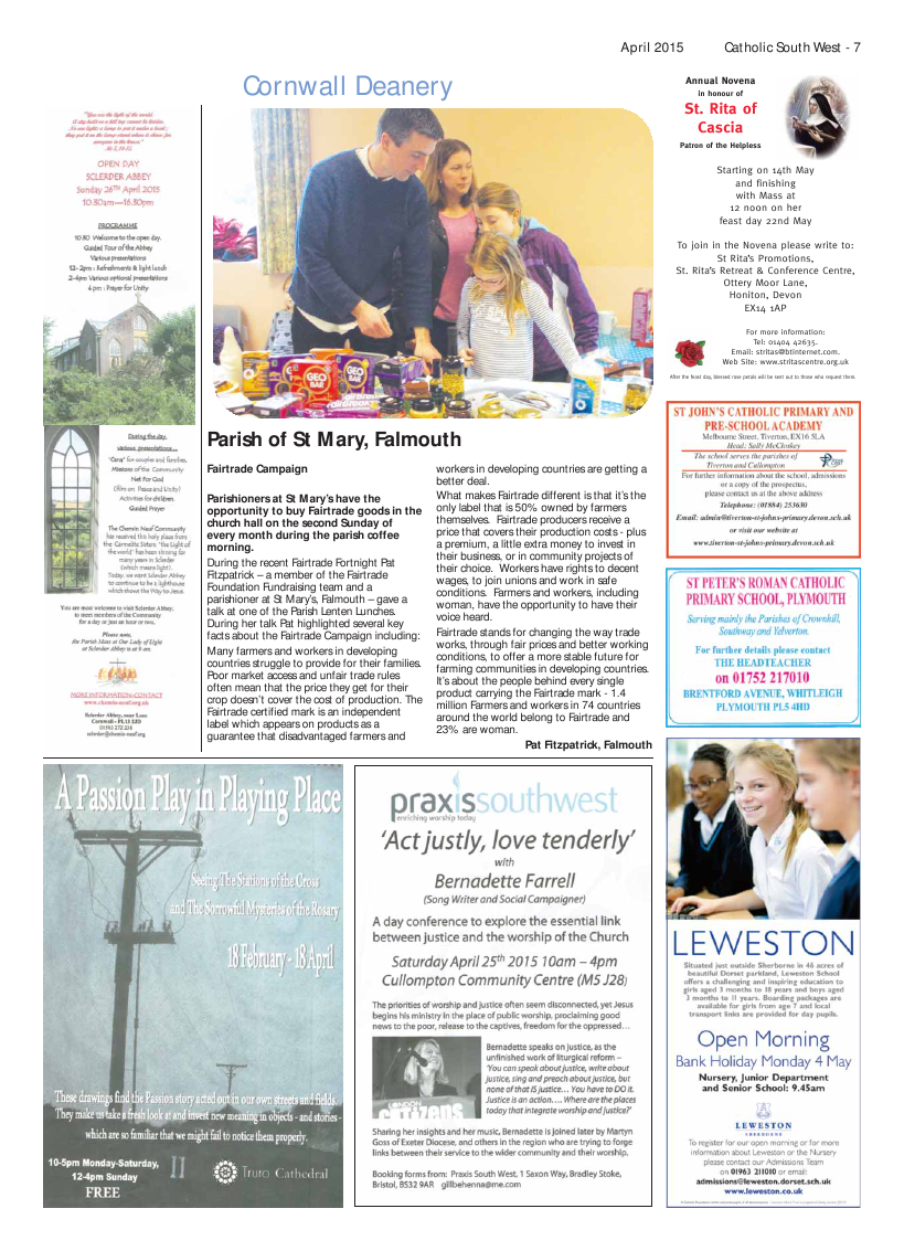 Apr 2015 edition of the Catholic South West Apr 2015 edition of the Catholic South West