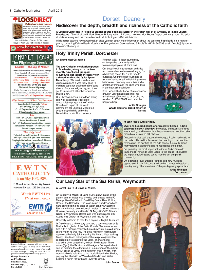Apr 2015 edition of the Catholic South West Apr 2015 edition of the Catholic South West