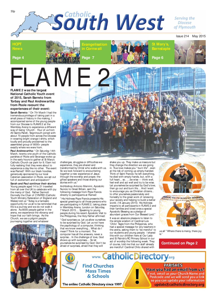 May 2015 edition of the Catholic South West May 2015 edition of the Catholic South West