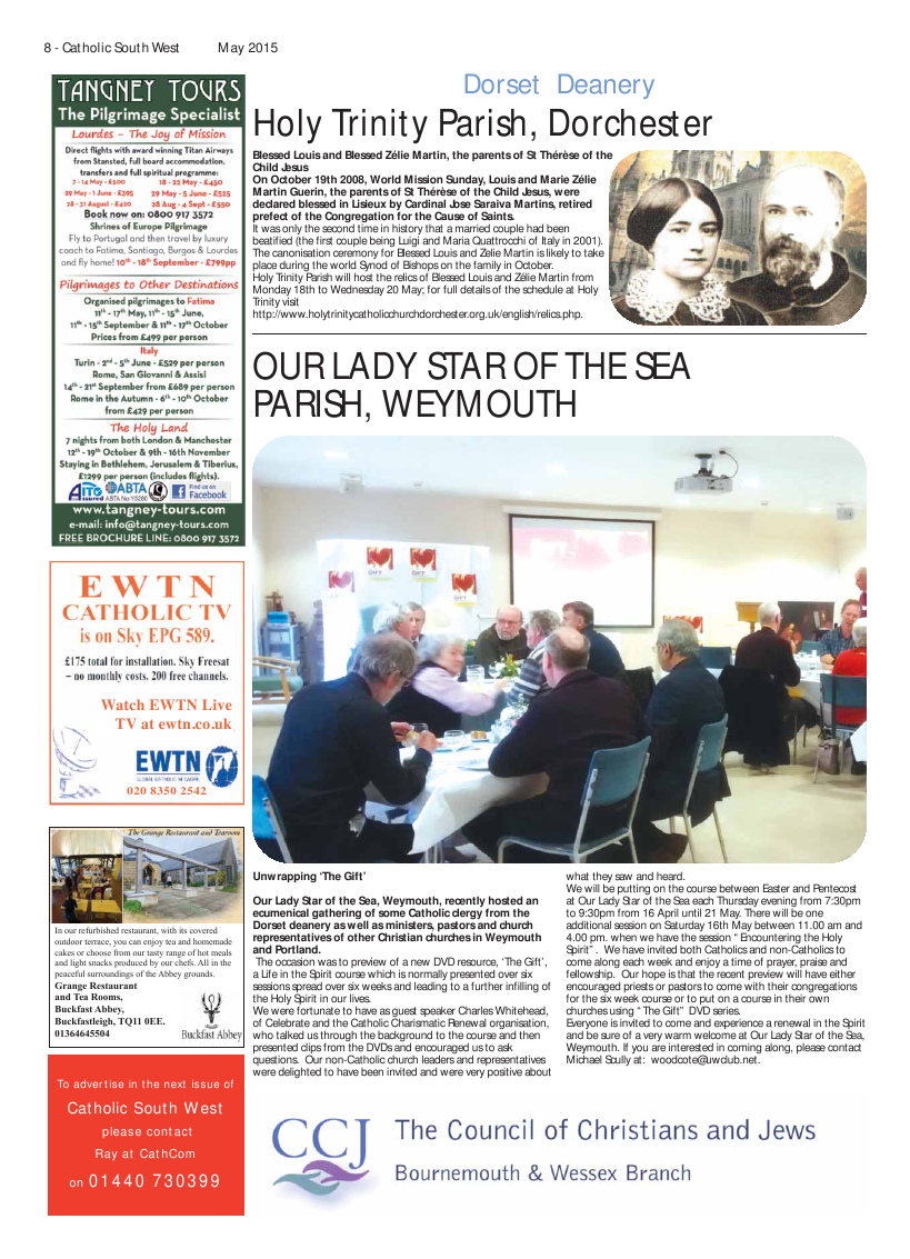 May 2015 edition of the Catholic South West May 2015 edition of the Catholic South West