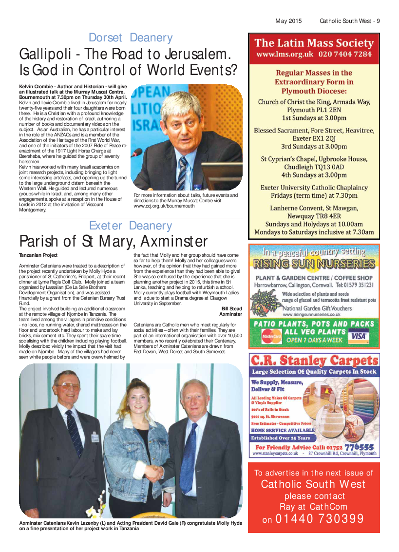 May 2015 edition of the Catholic South West May 2015 edition of the Catholic South West
