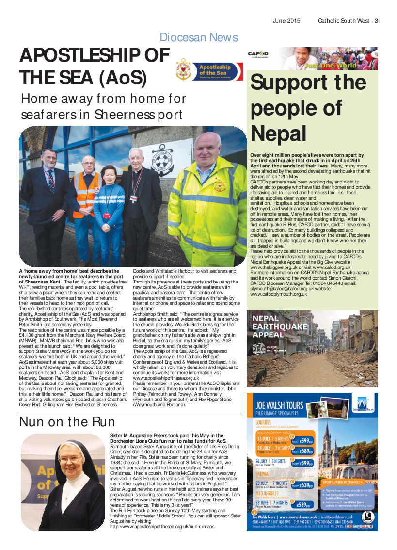 Jun 2015 edition of the Catholic South West Jun 2015 edition of the Catholic South West