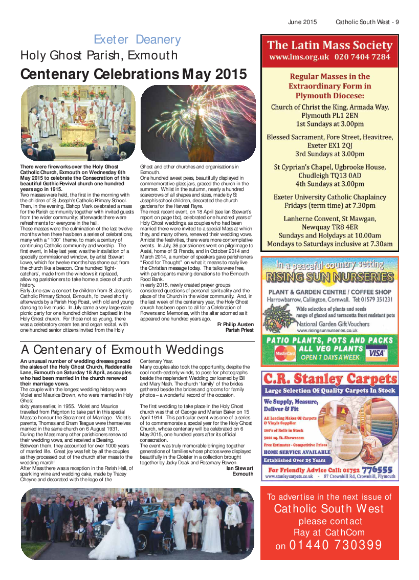 Jun 2015 edition of the Catholic South West Jun 2015 edition of the Catholic South West