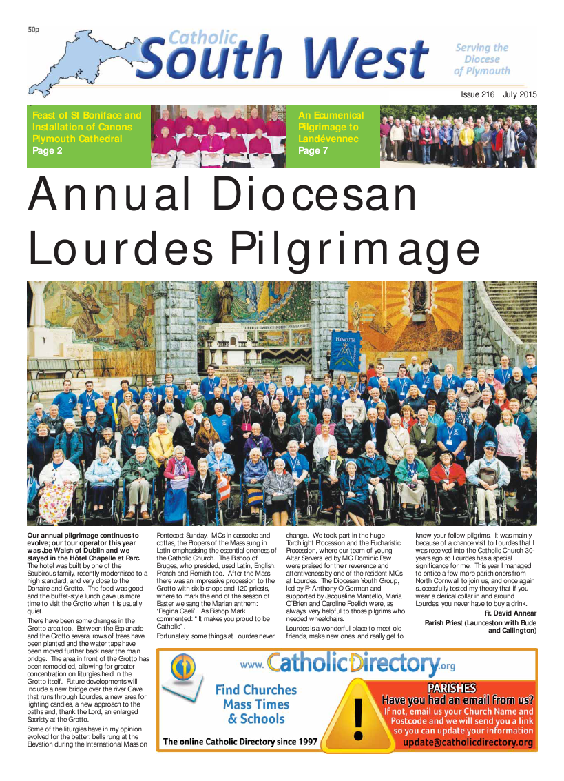 Jul 2015 edition of the Catholic South West Jul 2015 edition of the Catholic South West