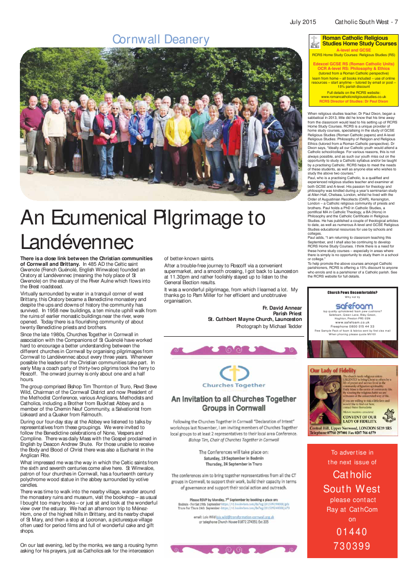Jul 2015 edition of the Catholic South West