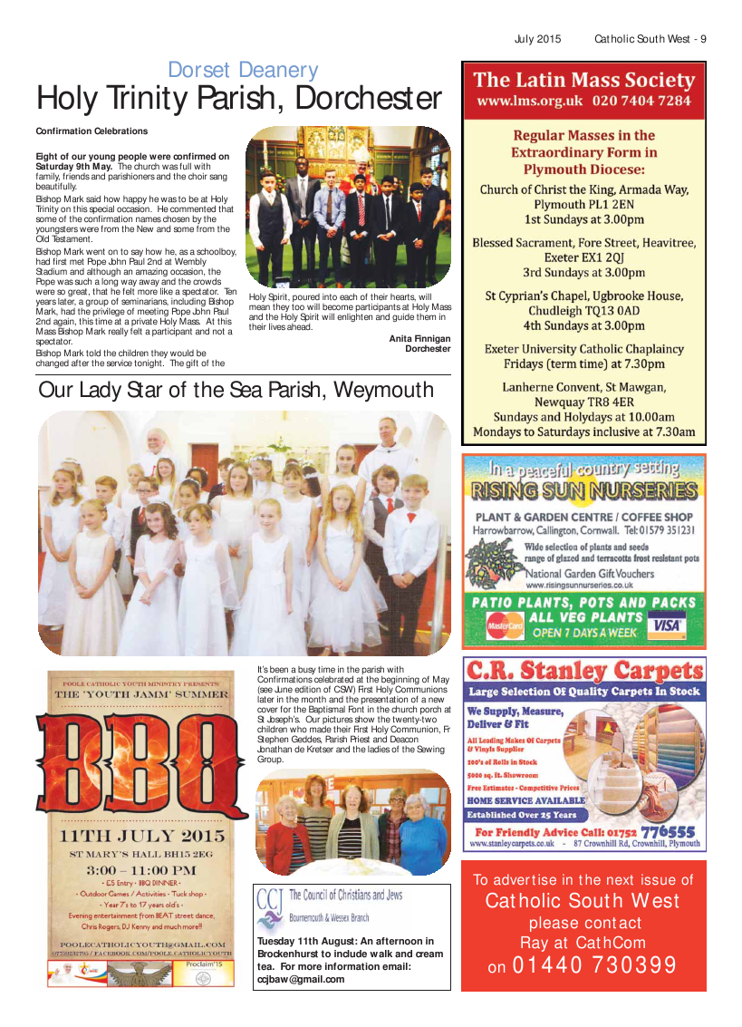 Jul 2015 edition of the Catholic South West Jul 2015 edition of the Catholic South West