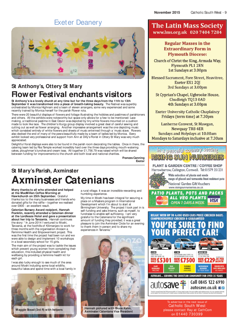 Nov 2015 edition of the Catholic South West Nov 2015 edition of the Catholic South West