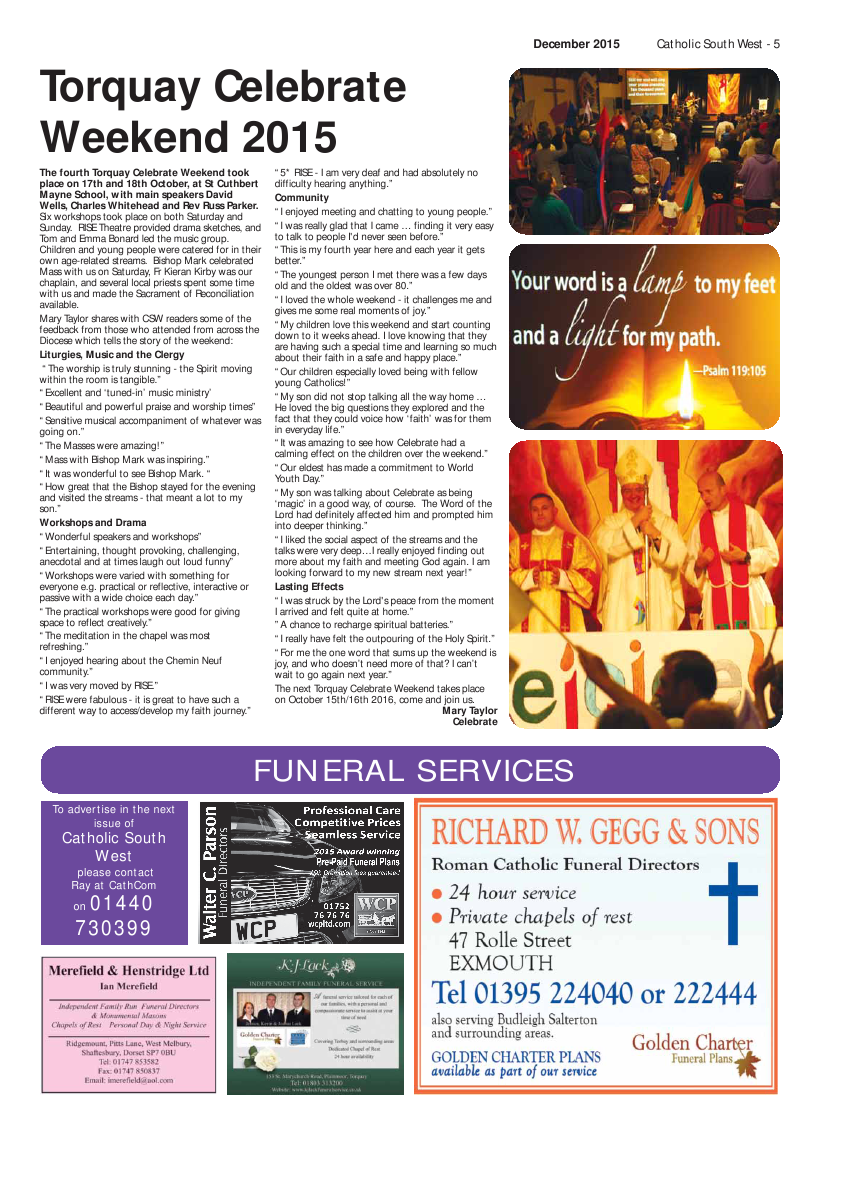 Dec 2015 edition of the Catholic South West