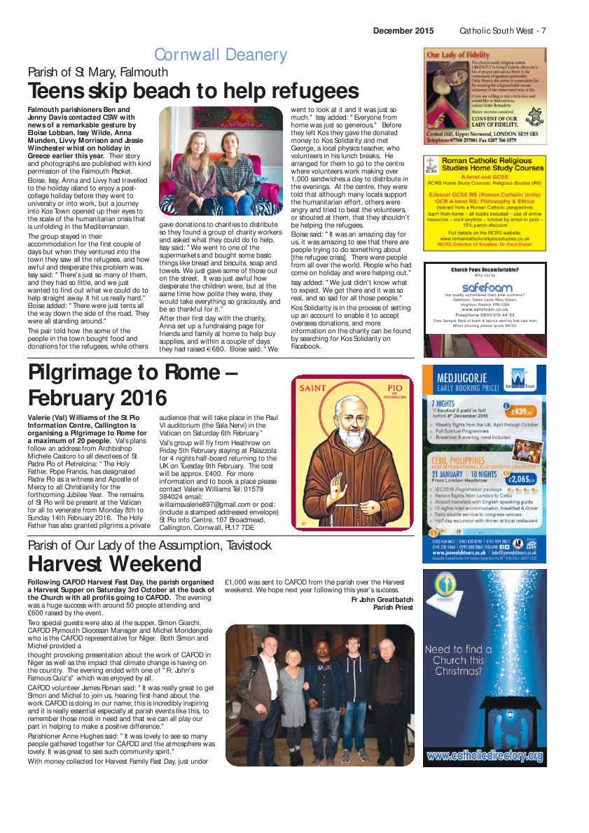 Dec 2015 edition of the Catholic South West