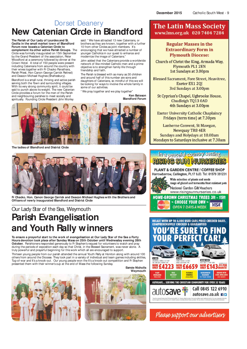 Dec 2015 edition of the Catholic South West Dec 2015 edition of the Catholic South West