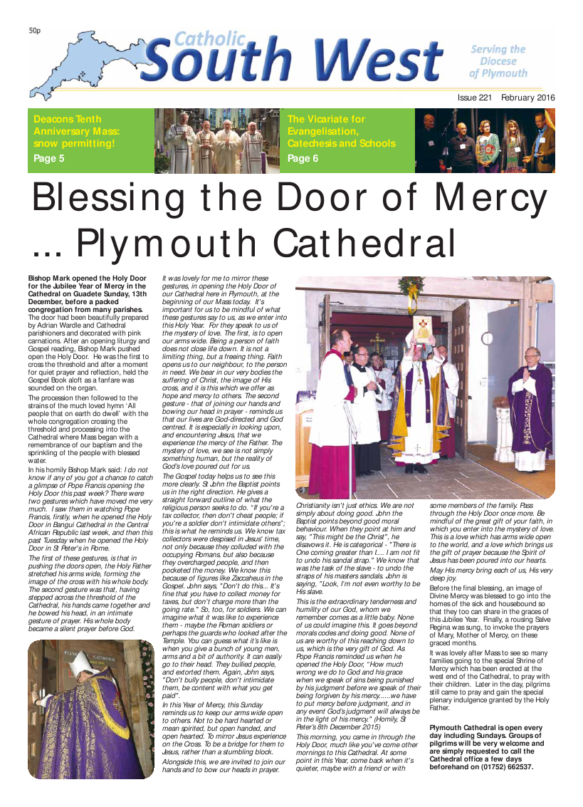 Feb 2016 edition of the Catholic South West - Page 