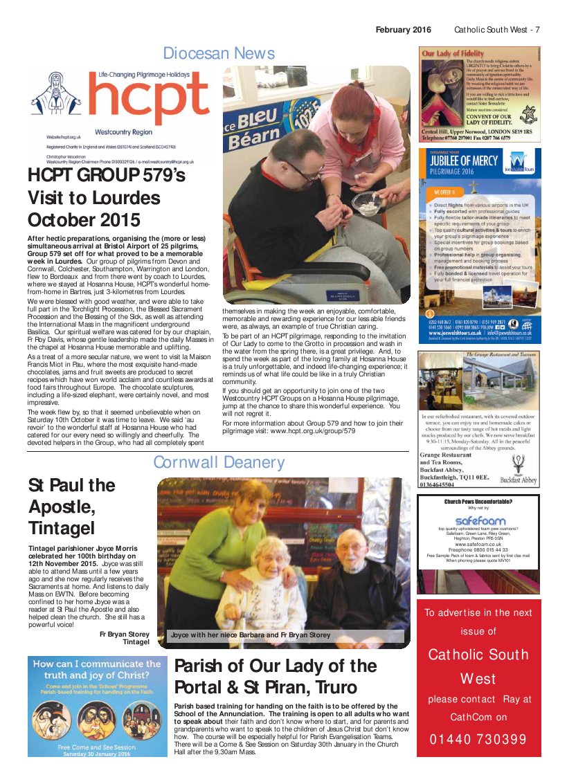 Feb 2016 edition of the Catholic South West - Page 