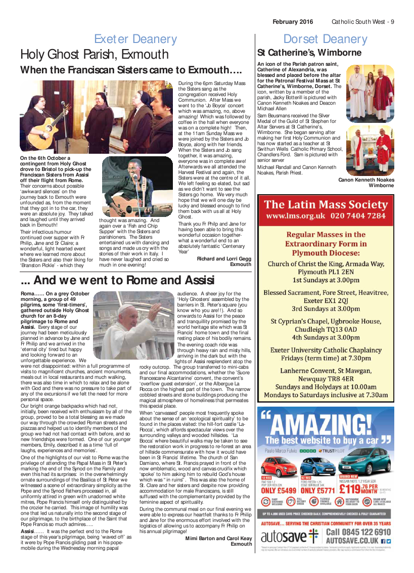 Feb 2016 edition of the Catholic South West - Page Feb 2016 edition of the Catholic South West - Page