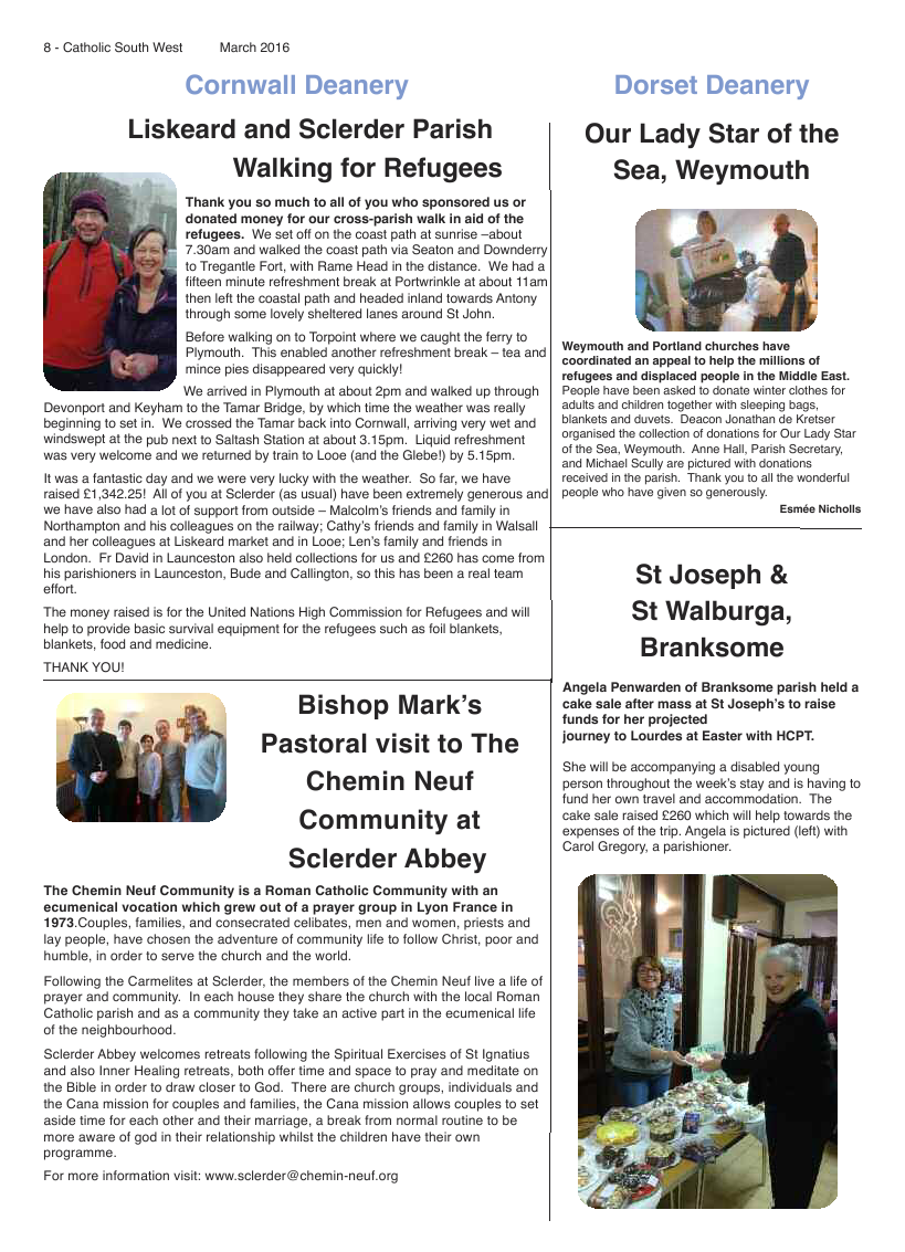 Mar 2016 edition of the Catholic South West - Page 