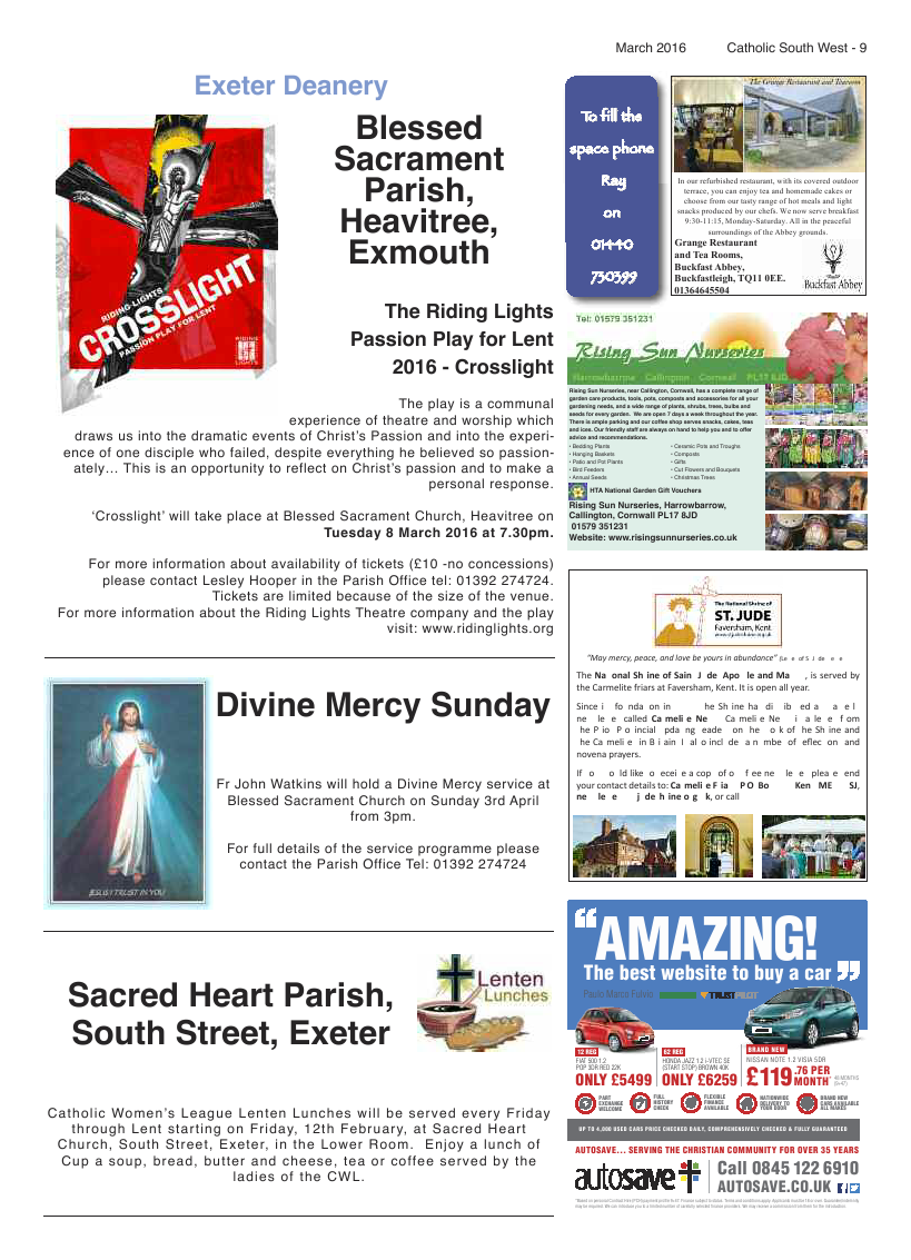 Mar 2016 edition of the Catholic South West - Page 