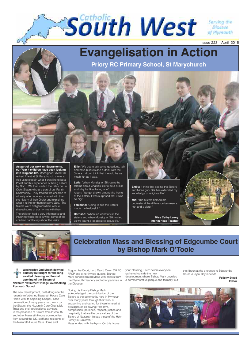 Apr 2016 edition of the Catholic South West - Page 