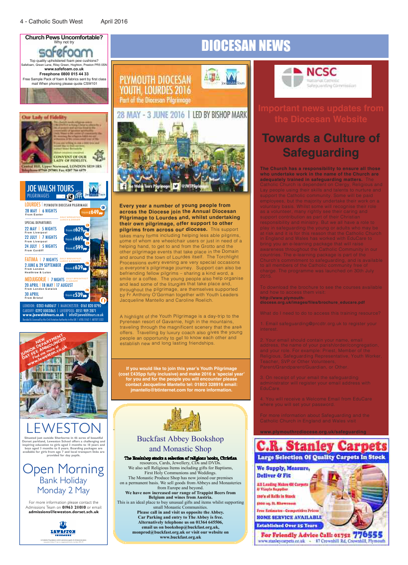 Apr 2016 edition of the Catholic South West - Page 