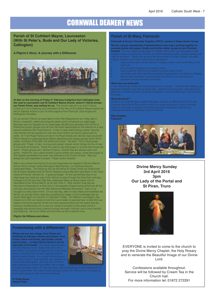 Apr 2016 edition of the Catholic South West - Page 