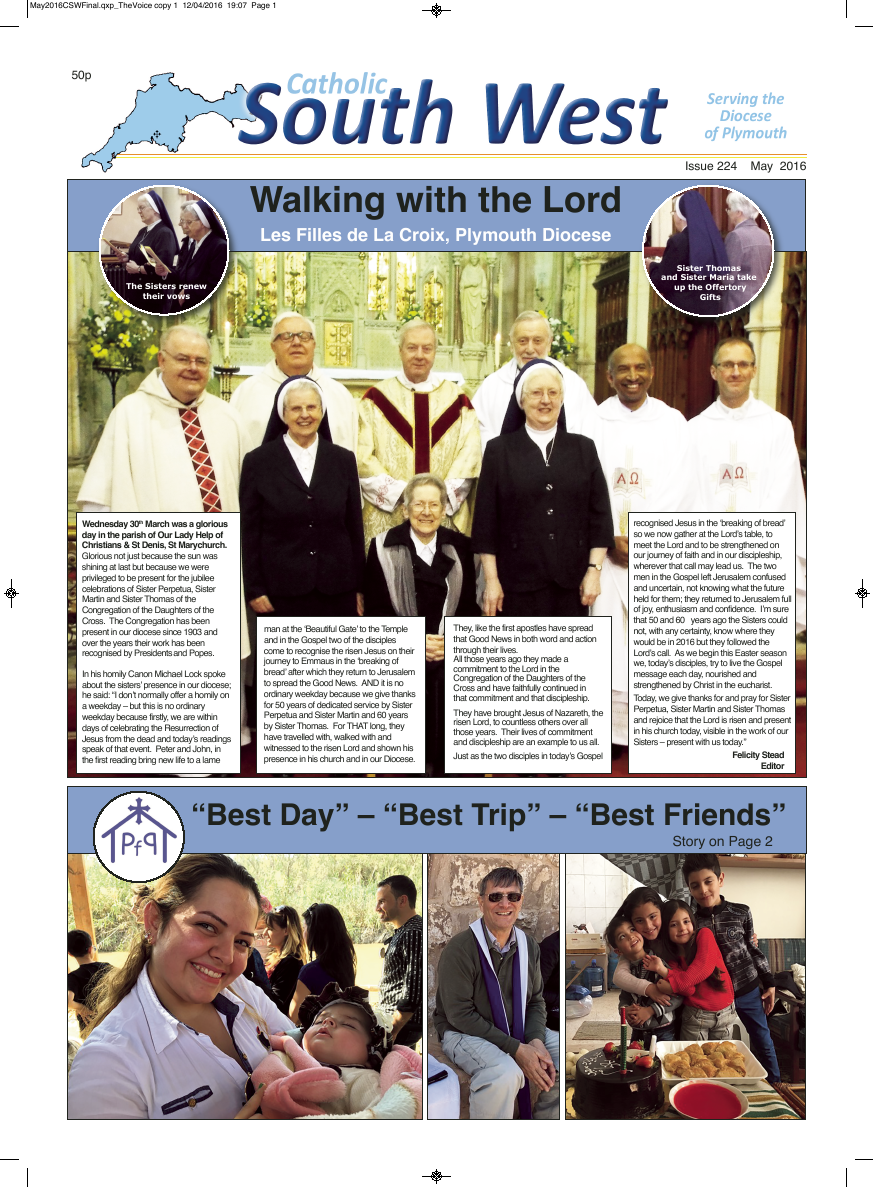 May 2016 edition of the Catholic South West - Page 