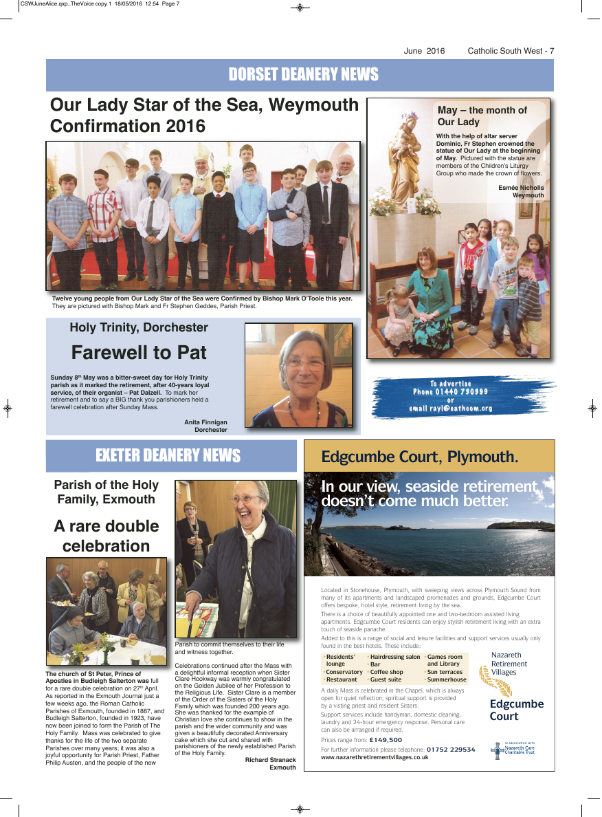 Jun 2016 edition of the Catholic South West