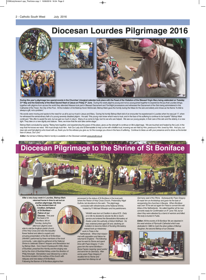 Jul 2016 edition of the Catholic South West