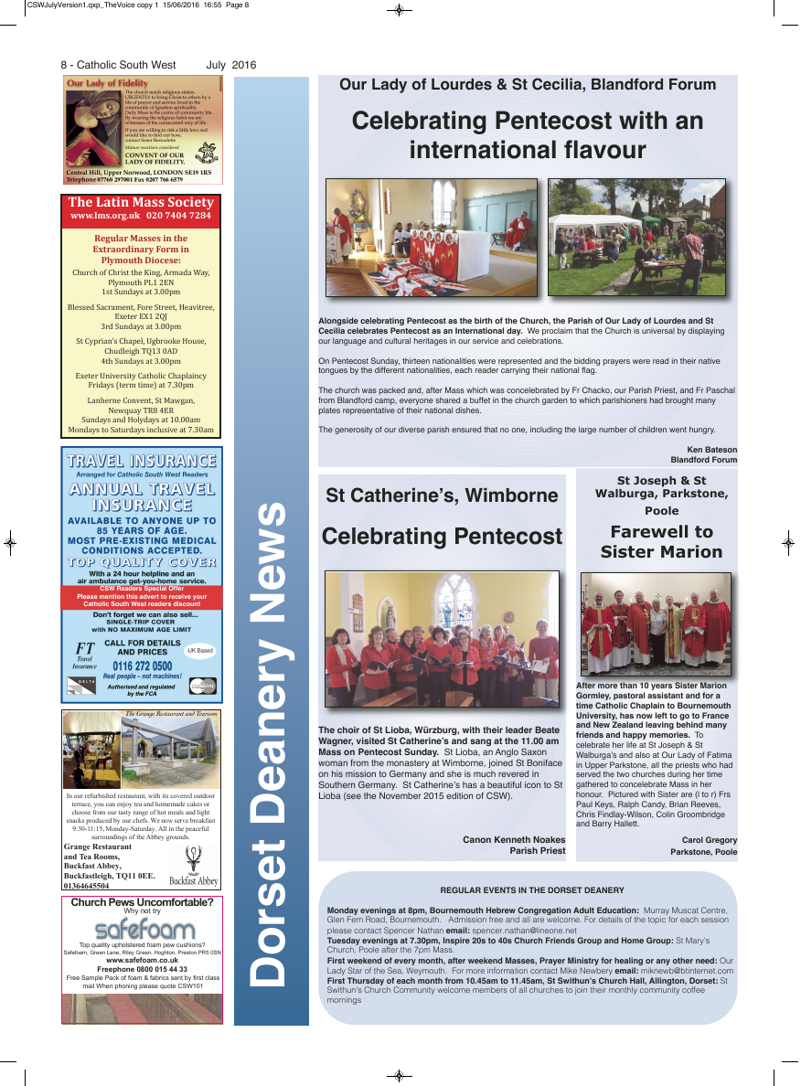 Jul 2016 edition of the Catholic South West