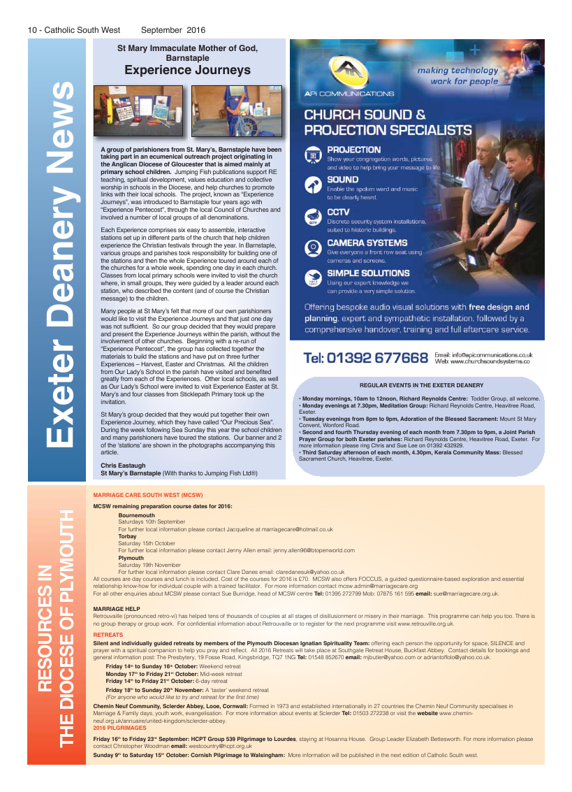 Sept 2016 edition of the Catholic South West - Page Sept 2016 edition of the Catholic South West - Page