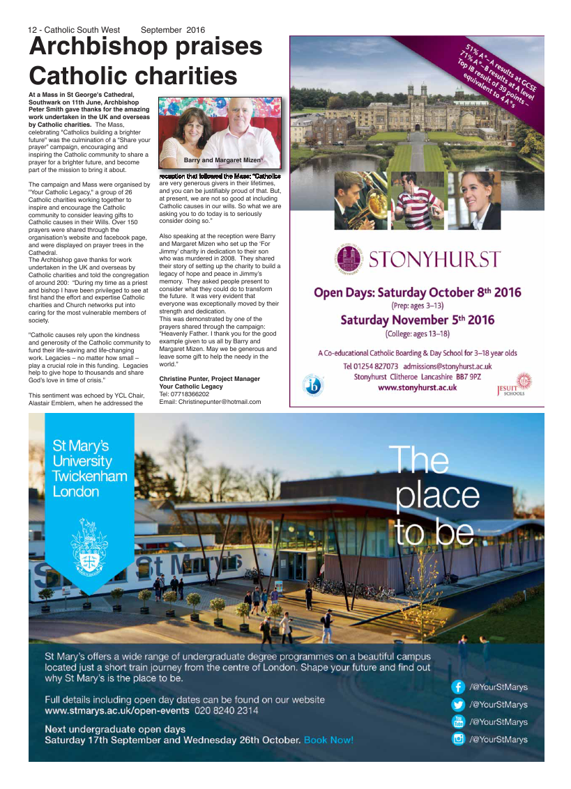 Sept 2016 edition of the Catholic South West - Page Sept 2016 edition of the Catholic South West - Page
