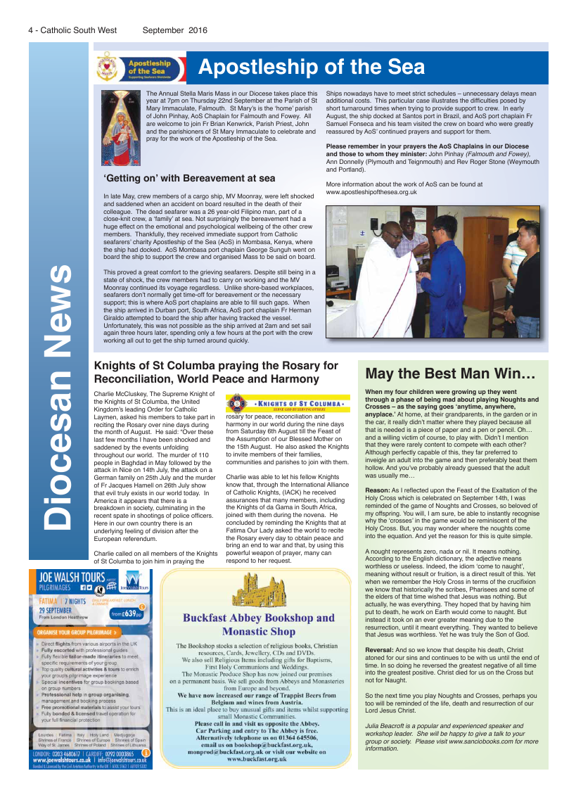Sept 2016 edition of the Catholic South West - Page Sept 2016 edition of the Catholic South West - Page