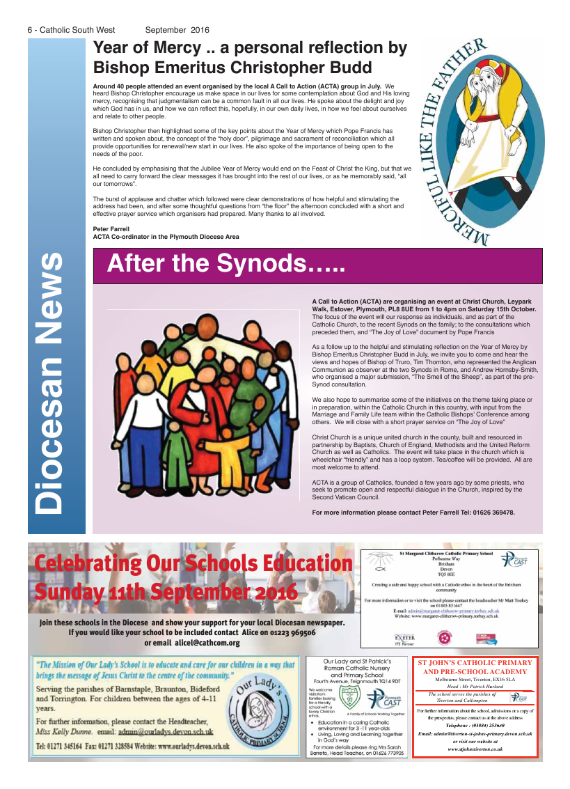 Sept 2016 edition of the Catholic South West - Page Sept 2016 edition of the Catholic South West - Page